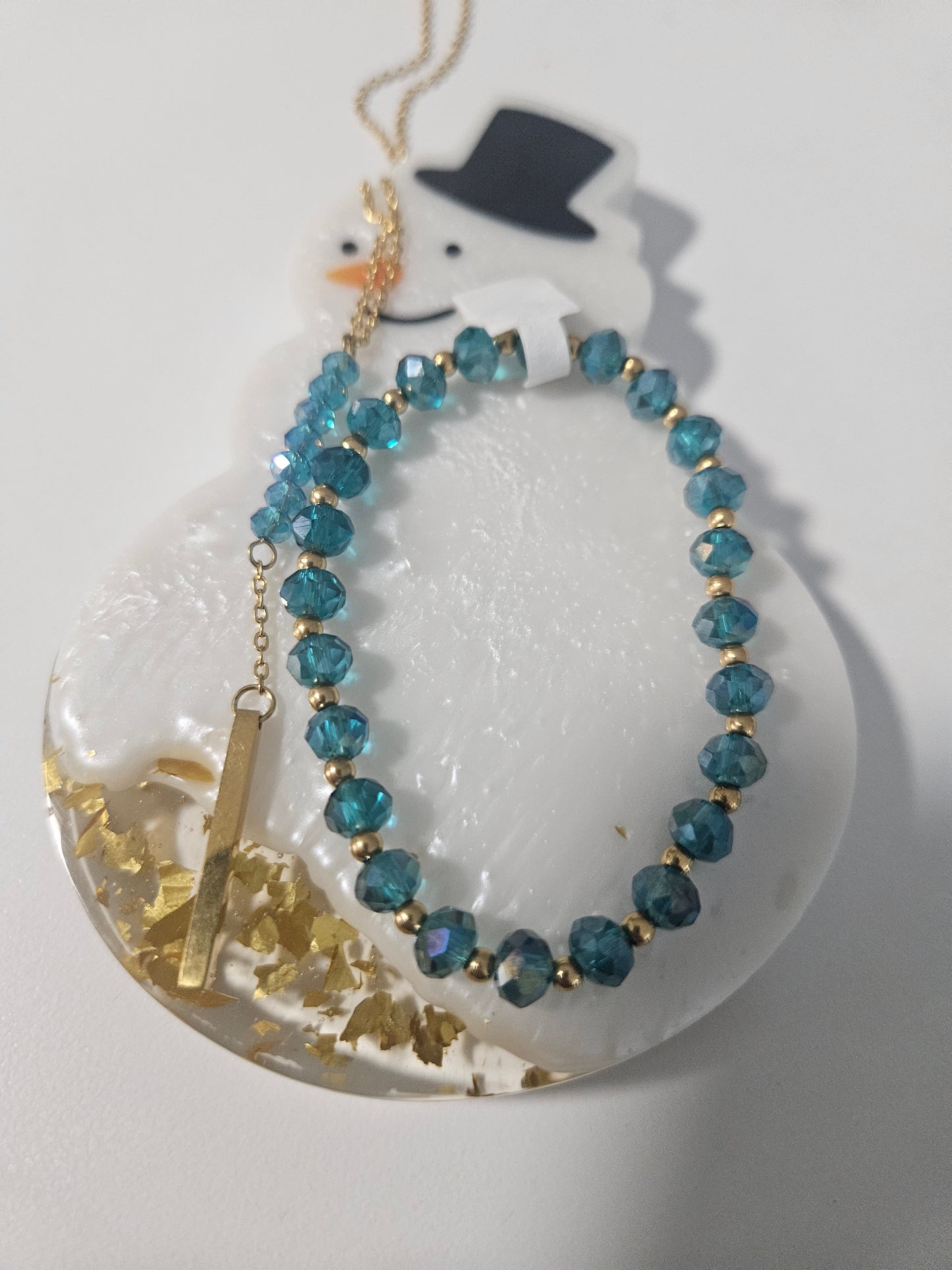 Set de Cadena,Pulsera color turquesa tornasol stainless steel