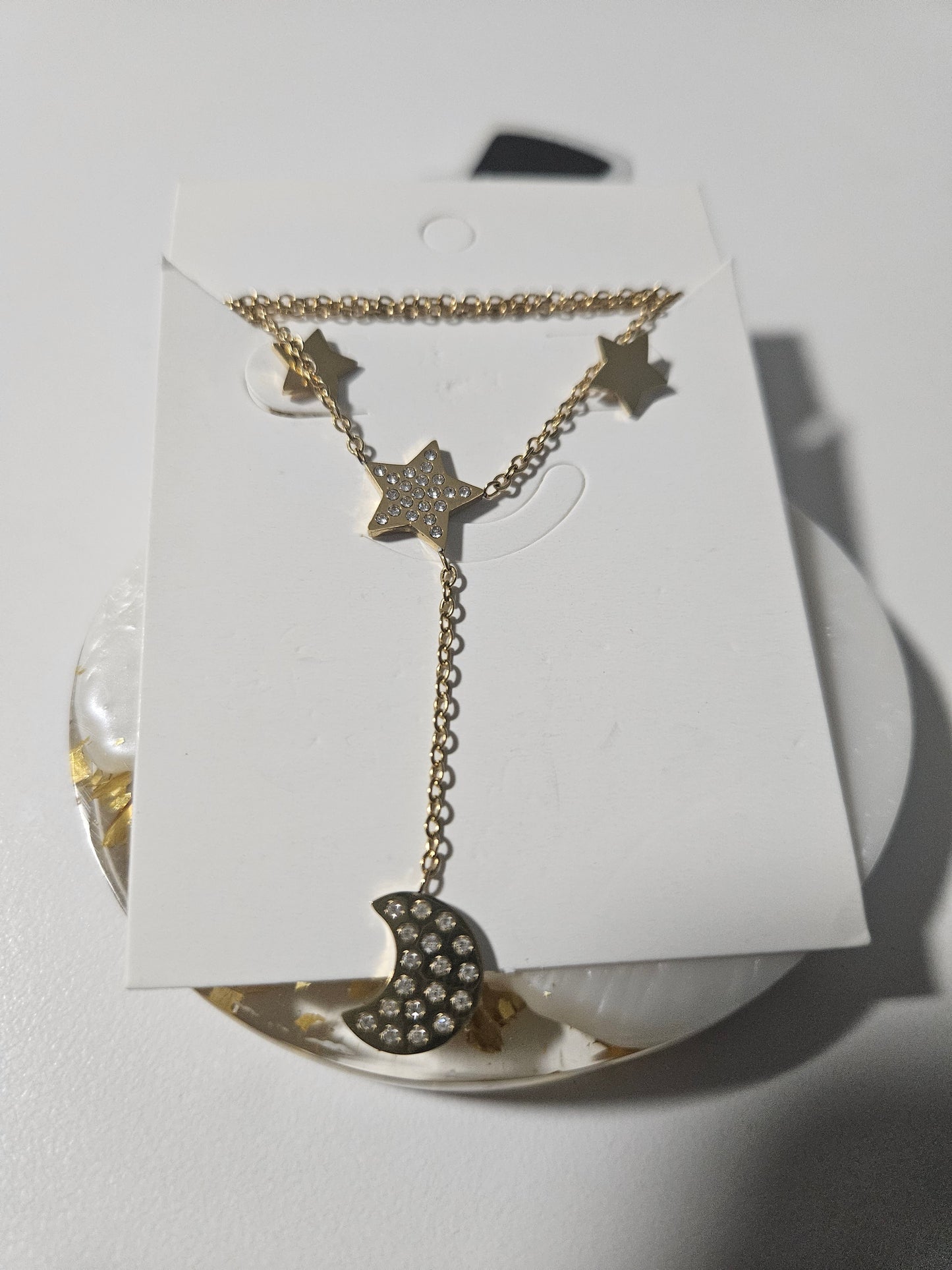 Set de pantallas,cadena de estrellas con luna stainless Steel