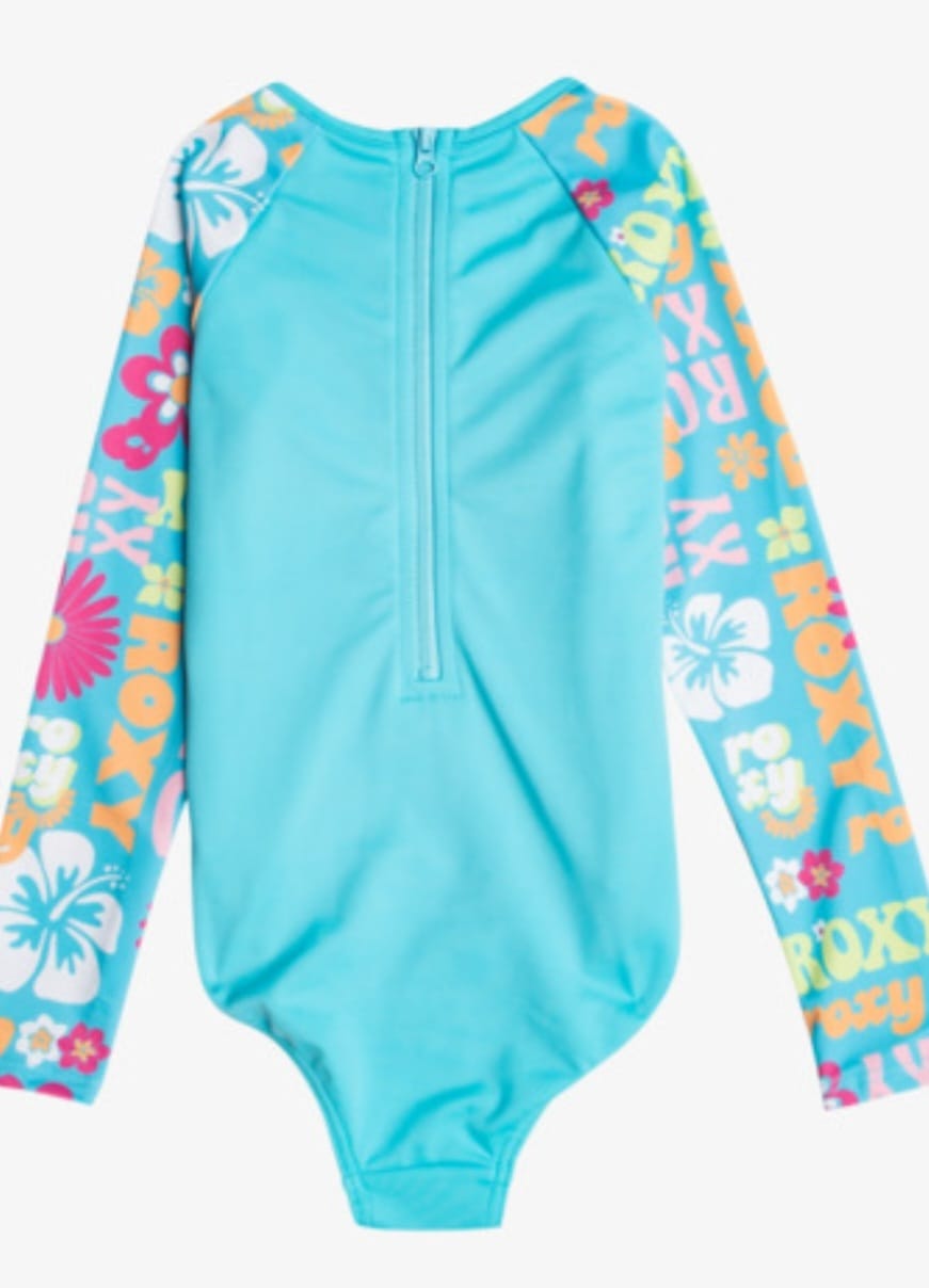 Traje Baño Roxy de Niña Flojera Vintage PowerPoint Onesie. Corre pequeño