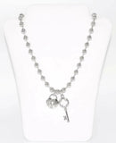 Cadena larga con una llave,corazón Stainless Steel