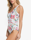 Traje Baño Entero Roxy Entero Bright White Tropic Drawstring Waist One Piece