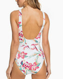 Traje Baño Entero Roxy Entero Bright White Tropic Drawstring Waist One Piece
