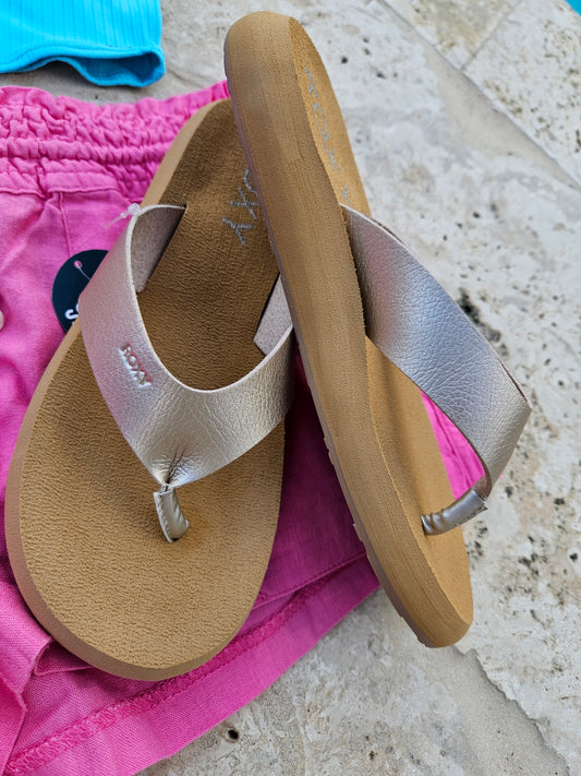 Sandalias Roxy Indee Flip flops Para Un Pie Bien Ancho