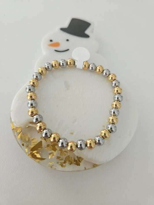 Pulsera dos tonos de stainless steel