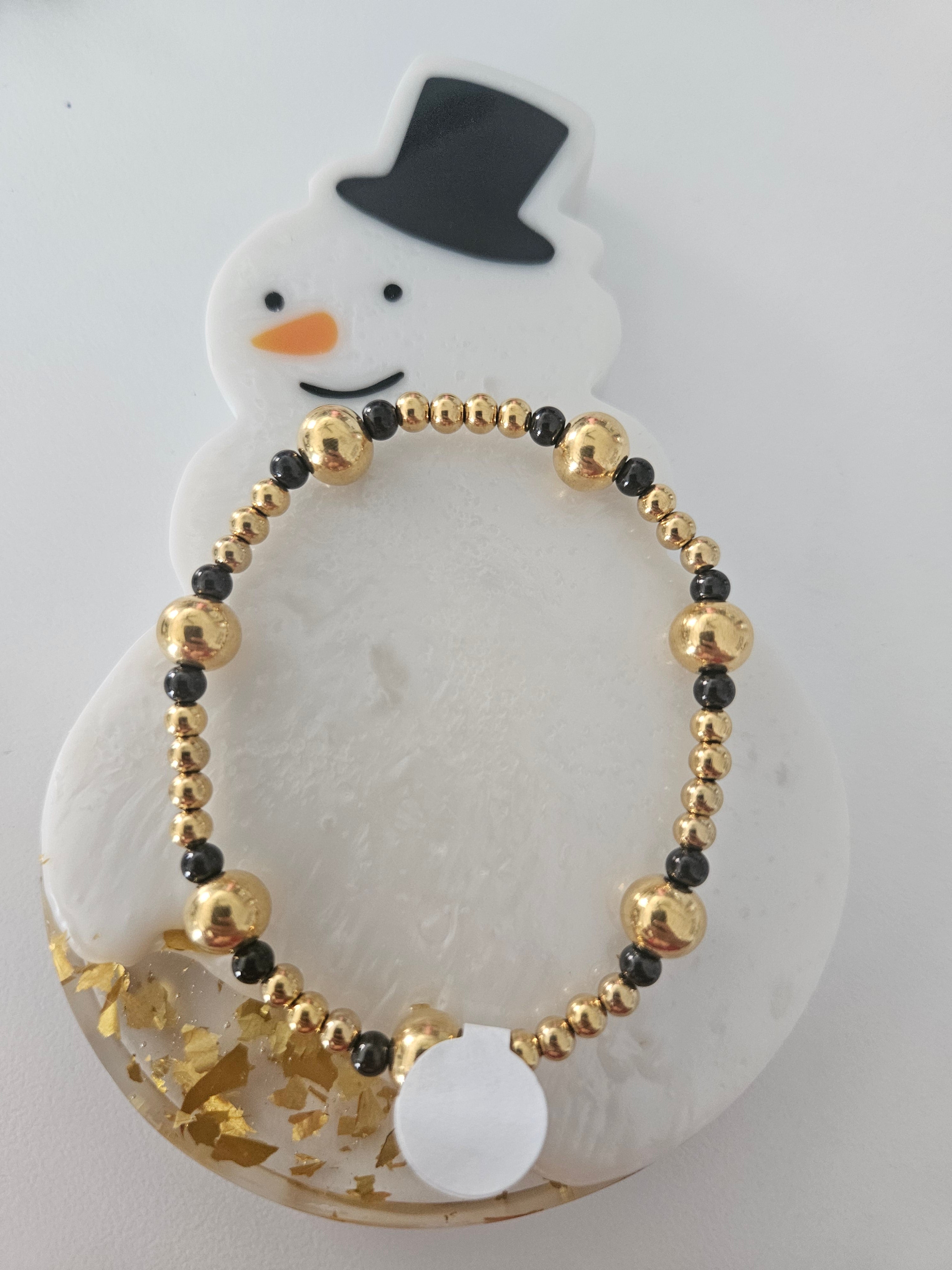 Pulsera dos tonos oro,negro Stainless steel