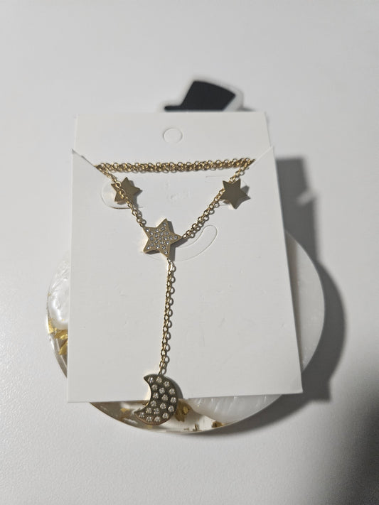 Set de pantallas,cadena de estrellas con luna stainless Steel