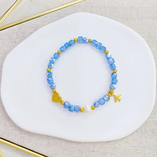 Pulsera elastica motivo avion