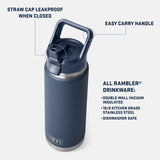 Rambler®
Botella de agua de 26 oz

CON GORRA DE PAJA A JUEGO DE COLOR