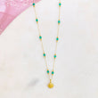 Cadena de concha,con verde
