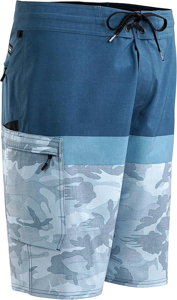 Pantalon de Playa Pelagic Blue Water. Fisch Camo Slate