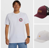 Camiseta Quiksilver de hombre. Omni Circle T-Shirt Adjunto foto de combinaciones de gorra.