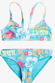 Conjunto de bikini bralette de dos piezas Flower Vintage Power de niña.