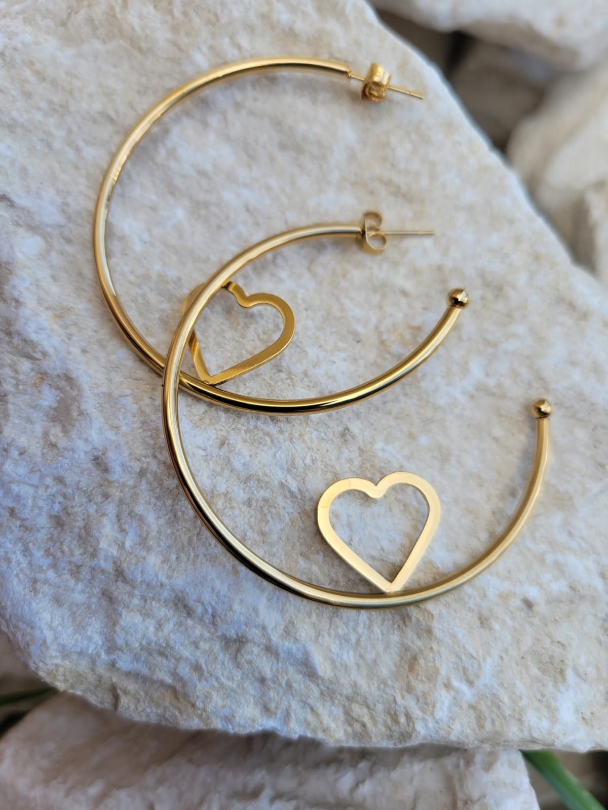 Pantallas Stainless Steel Argolla Corazones