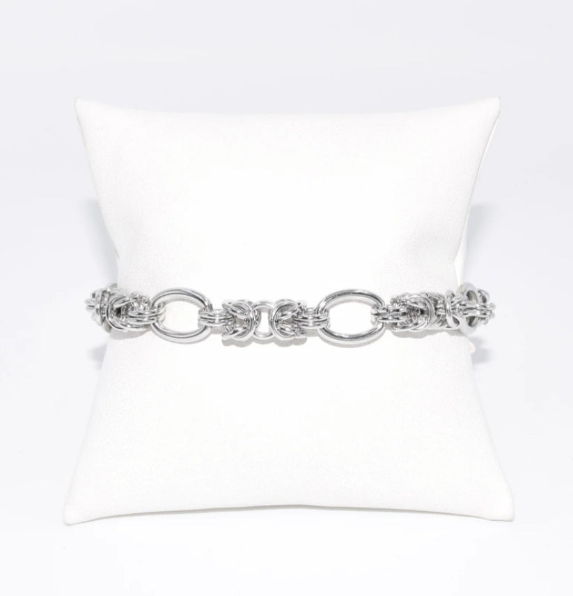 Pulsera eslabones,trancadero stainless steel