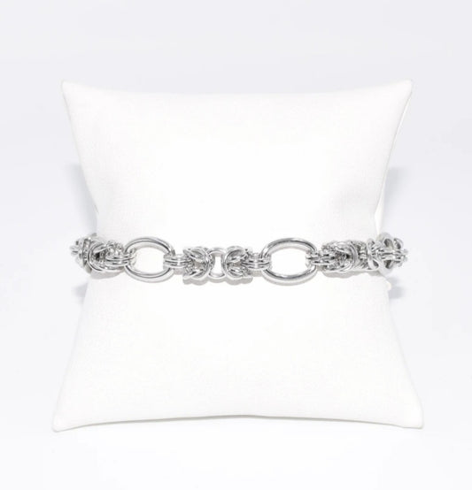 Pulsera eslabones,trancadero stainless steel