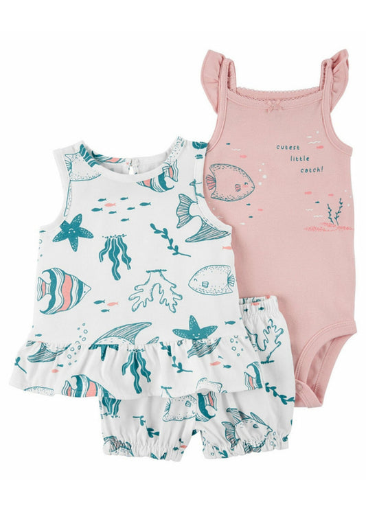 Ropita de bebe motivo del mar. Marca Carters