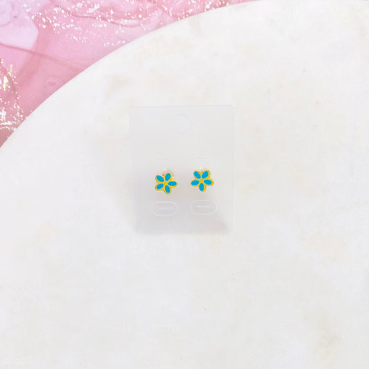 Pantalla niña Flor oro con azul turquesa