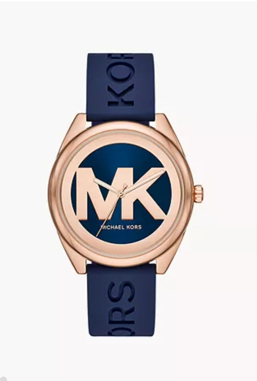 Reloj Michael kors Jan Three-Hand Navy Silicone Watch