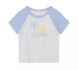 Roxy Big Kid Girls Crew Neck Short Sleeve Oversized Graphic T-Shirt