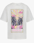 Tshirt Roxy Girls' Short Sleeve Oversized Fit Logo Tee, Crew Neck Graphic T-Shirt, Soft & Comfortable. Corre grande. Es de niña,pero le sirve a una mujer size Small
