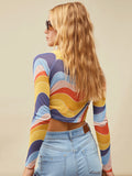 Roxy Crop Top Tiger Lily Cruz Just A friends Logn Sleeve Mesh