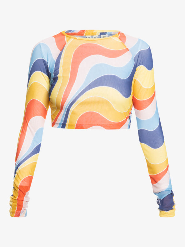 Roxy Crop Top Tiger Lily Cruz Just A friends Logn Sleeve Mesh