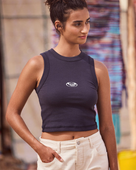 Tank Top Roxy cropped top phantom
