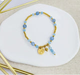 Pulsera flor Azul
