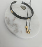 Pulsera Bangle de Corazon Stainless Steel