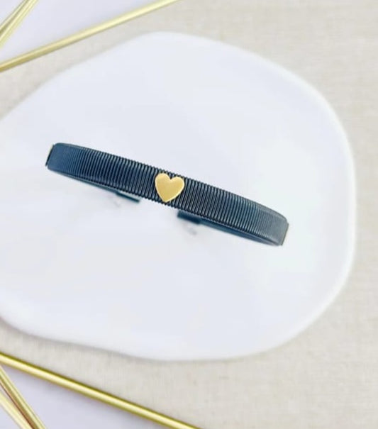 Pulsera Bangle de Corazon Stainless Steel